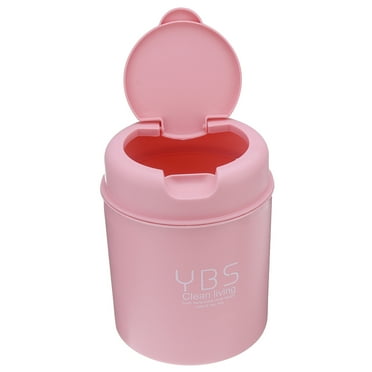 Desktop Garbage Basket Small Waste Bin Trash Can Table Roll Swing Lid Home FW Desktop Garbage Basket Small Waste Bin Trash Can Table Roll Swing Lid Home FW